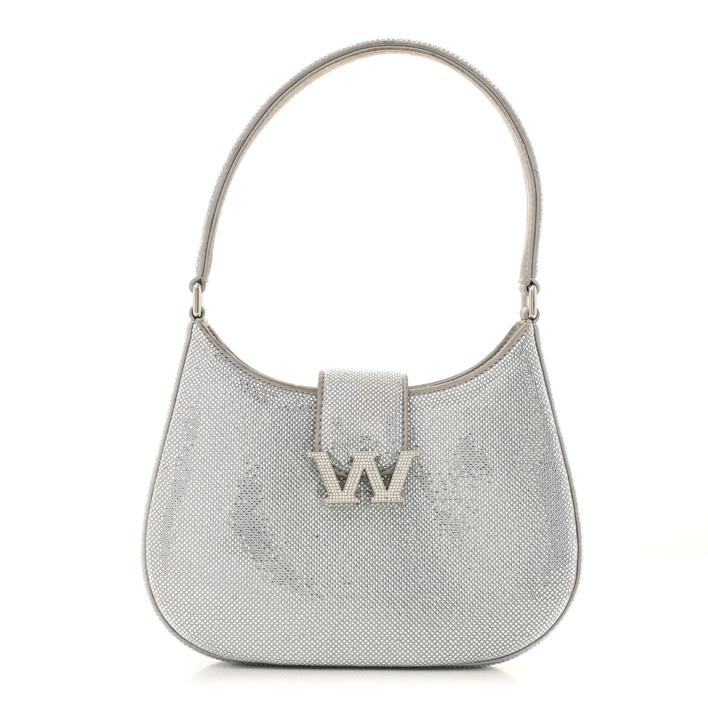 Mesh Crystal Rhinestone Small Legacy Hobo Alloy