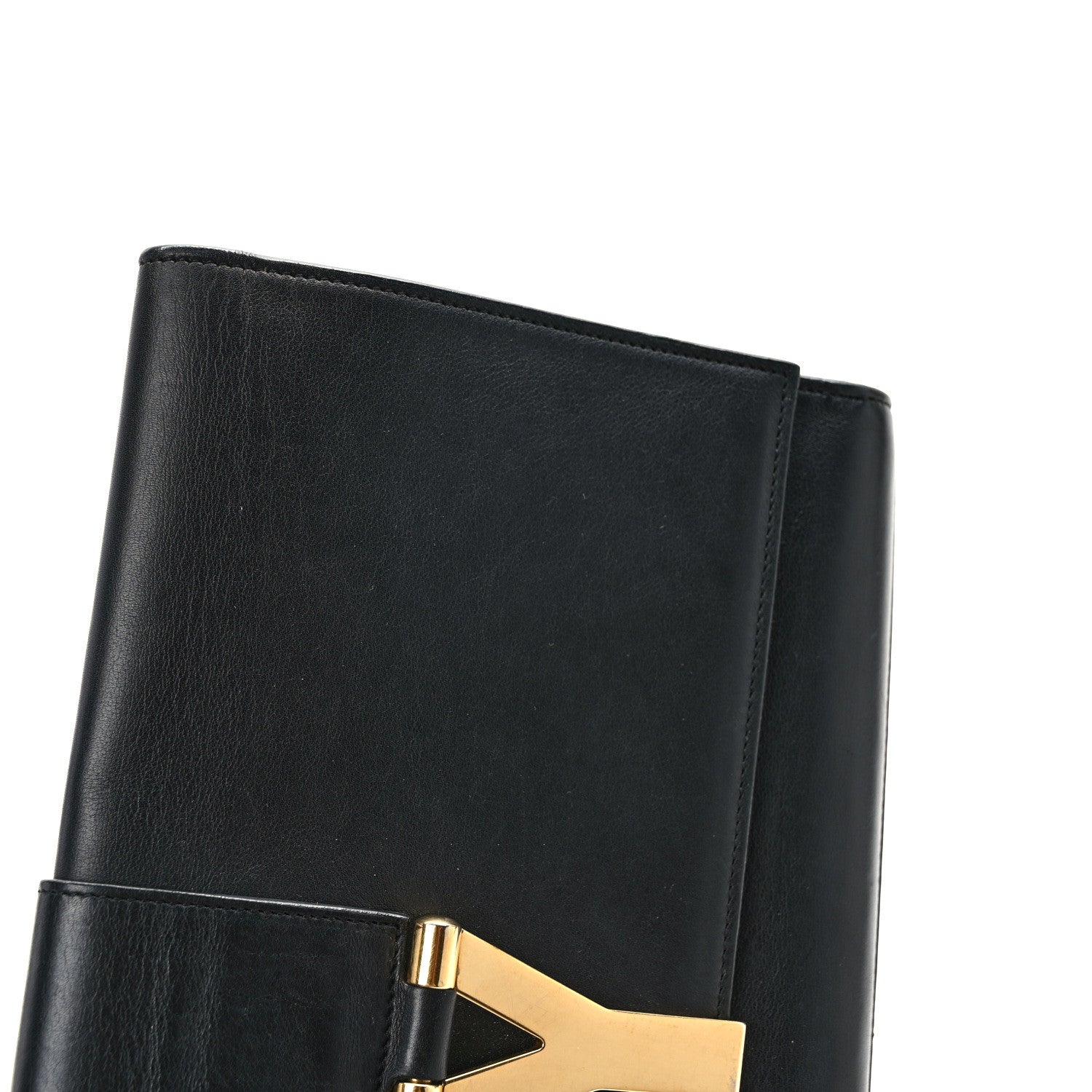 Saint Laurent Calfskin Classic Y Ligne Clutch Black 9 of 12