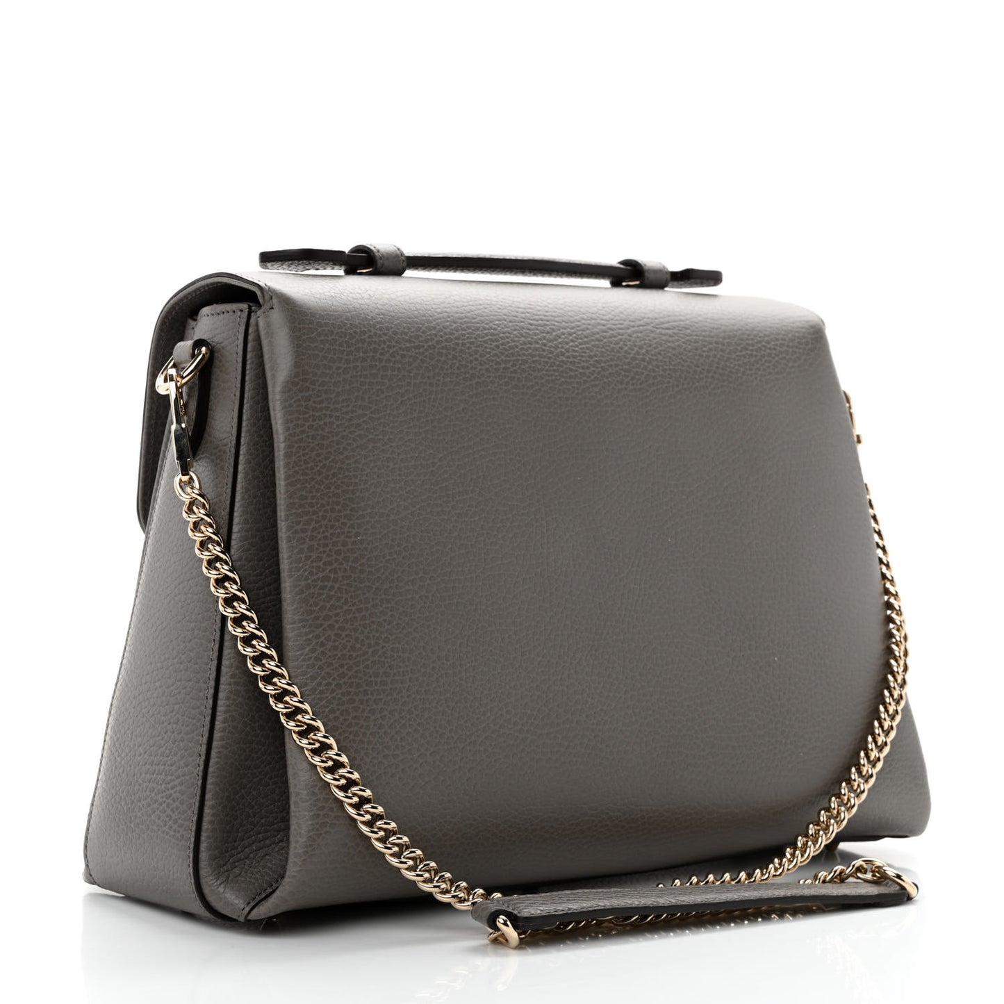 Dollar Calfskin Medium Interlocking G Top Handle Shoulder Bag Loess