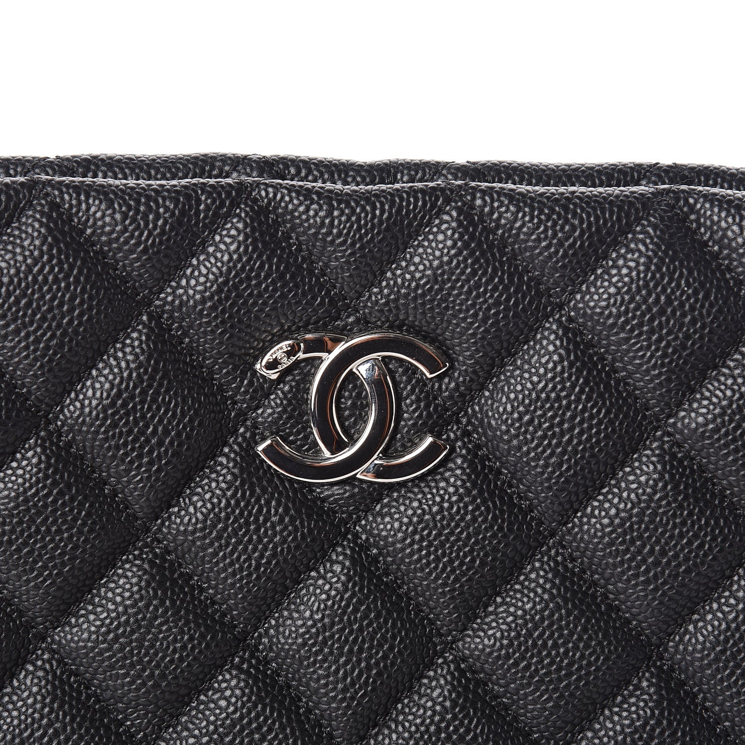 Chanel Caviar Quilted Large CC Shopping Tote Black 11 of 12