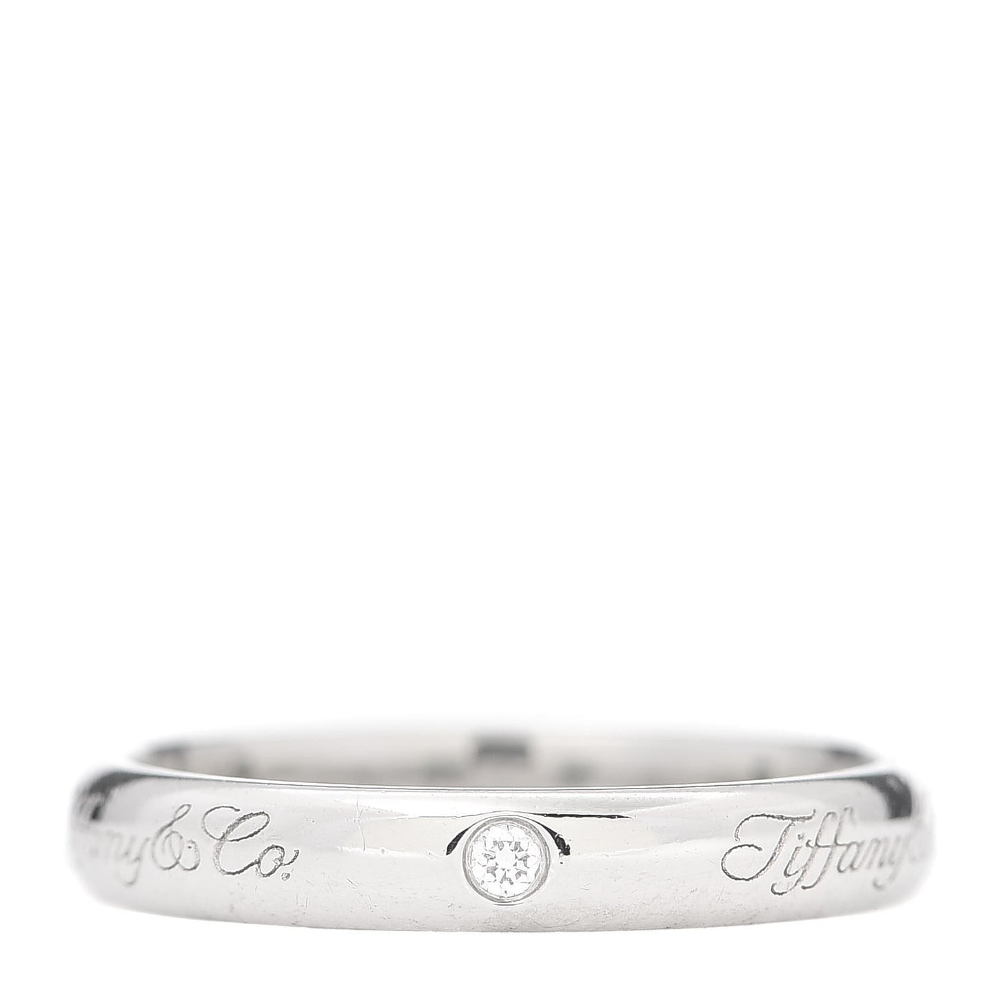 Platinum Diamond 3mm Notes Ring 50 5.5