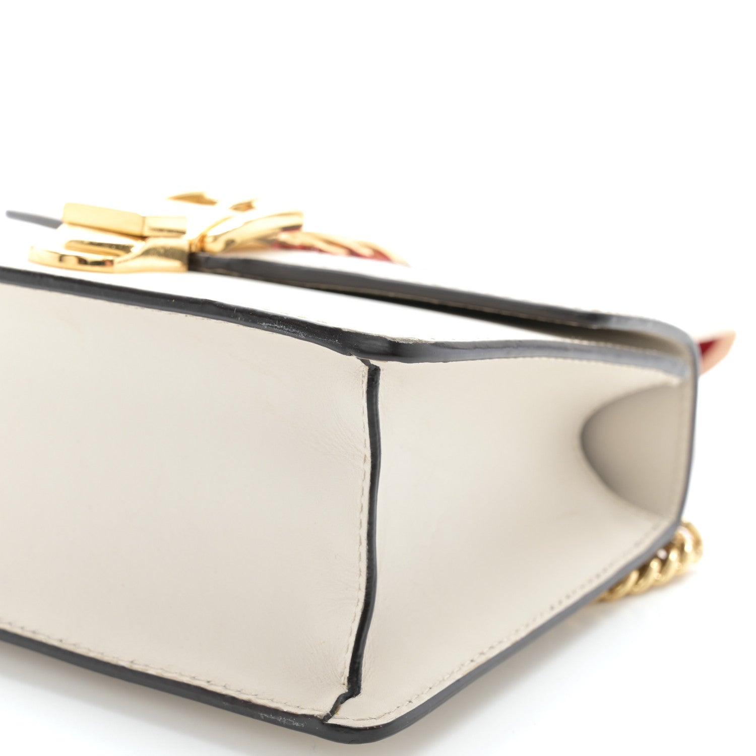 Gucci Calfskin Mini Sylvie Chain Shoulder Bag White 10 of 10