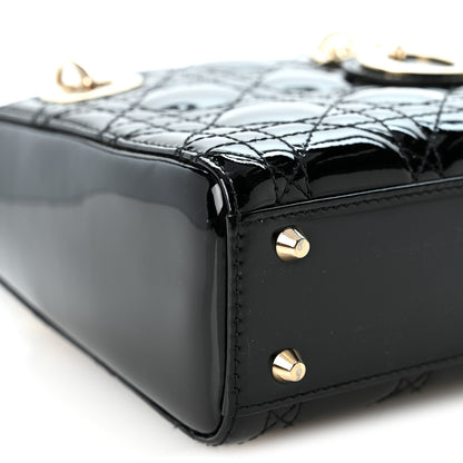 Christian Dior Patent Cannage Mini Lady Dior Black 8 of 10