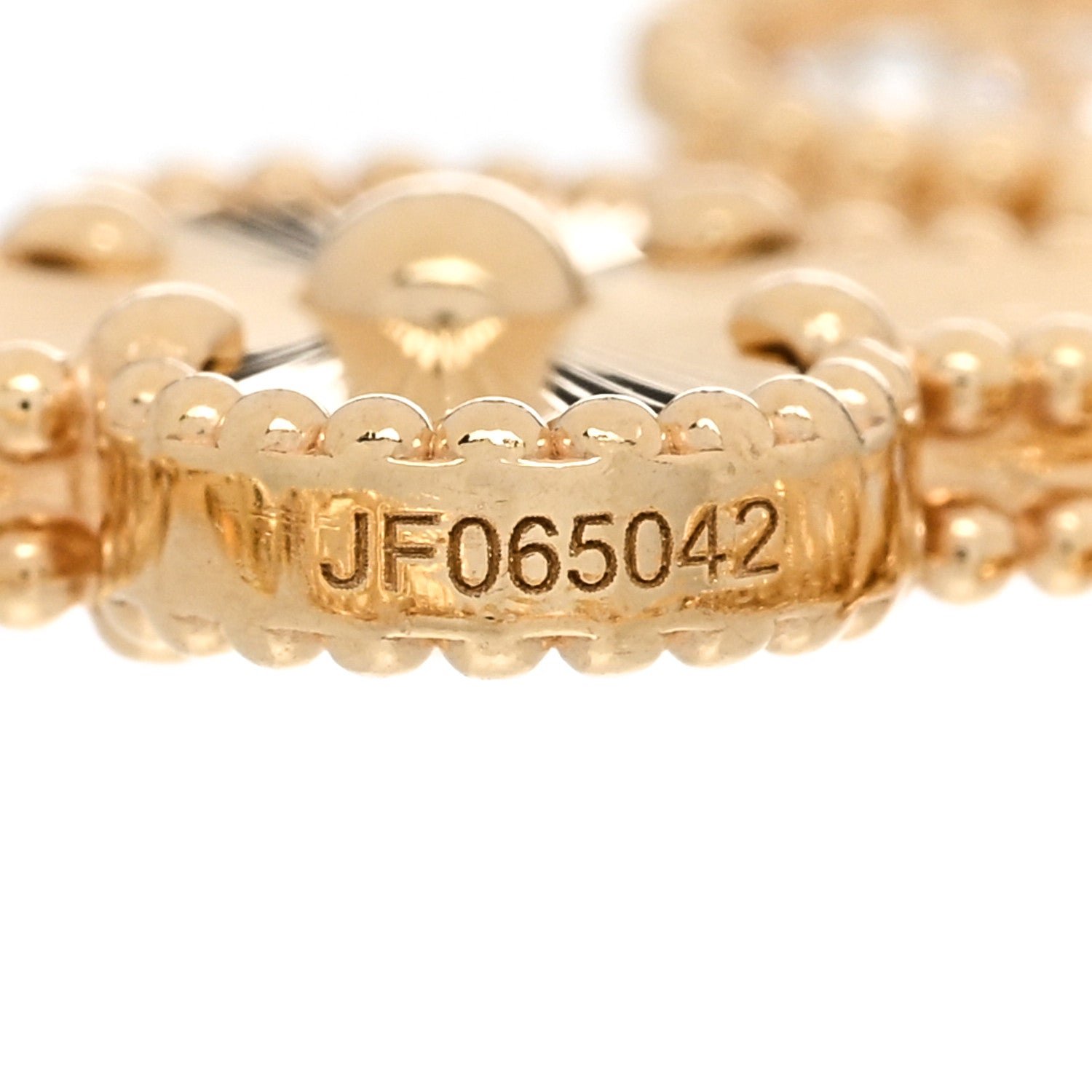 Van Cleef & Arpels 18K Yellow Gold Diamond 5 Motifs Guilloche Vintage Alhambra Bracelet 6 of 7