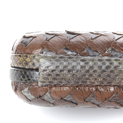 Bottega Veneta Ayers Grained Calfskin Intrecciato Knot Studded Clutch 13 of 14