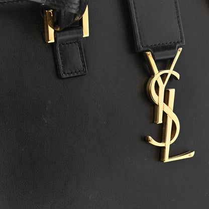 Saint Laurent Smooth Calfskin Small Monogram Cabas Black 11 of 15