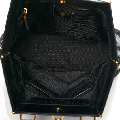 Prada Glace Calf Tote Black 4 of 11