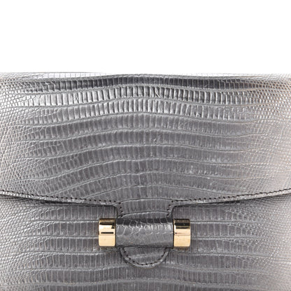 Saint Laurent Ombre Lizard Muse Clutch Silver 9 of 10