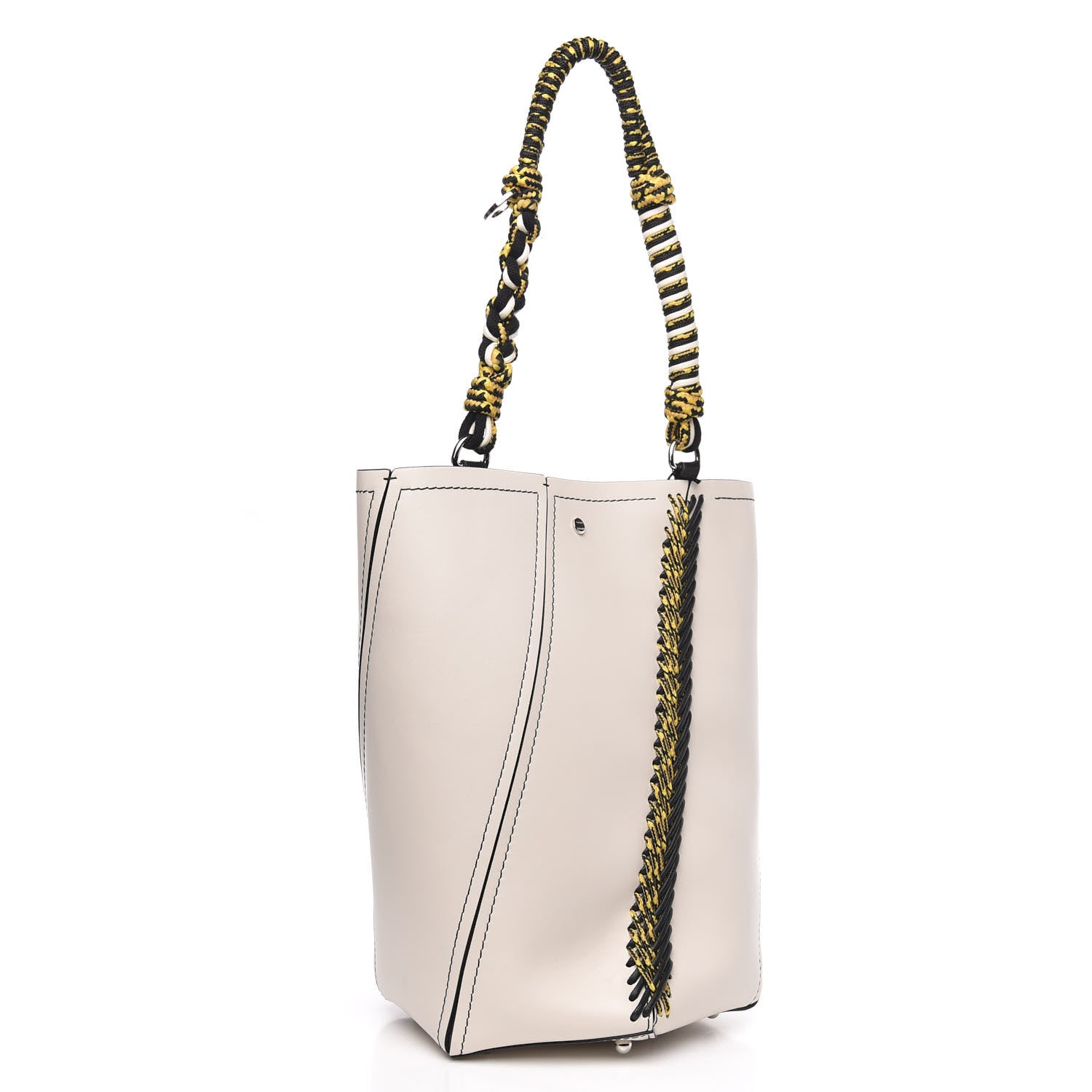 Proenza Schouler Smooth Calfskin Crochet Medium Hex Bucket Bag Clay 4 of 9