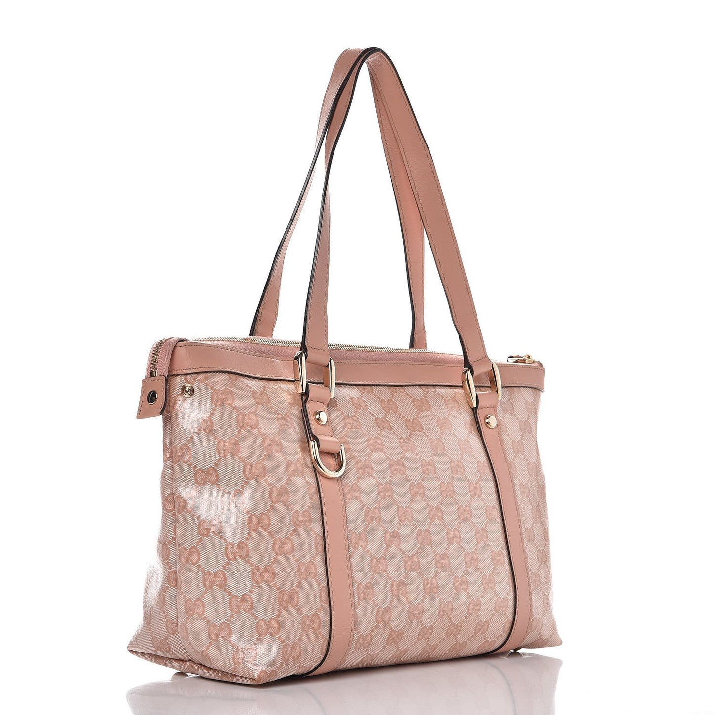 Crystal Monogram Medium Abbey Tote Blush