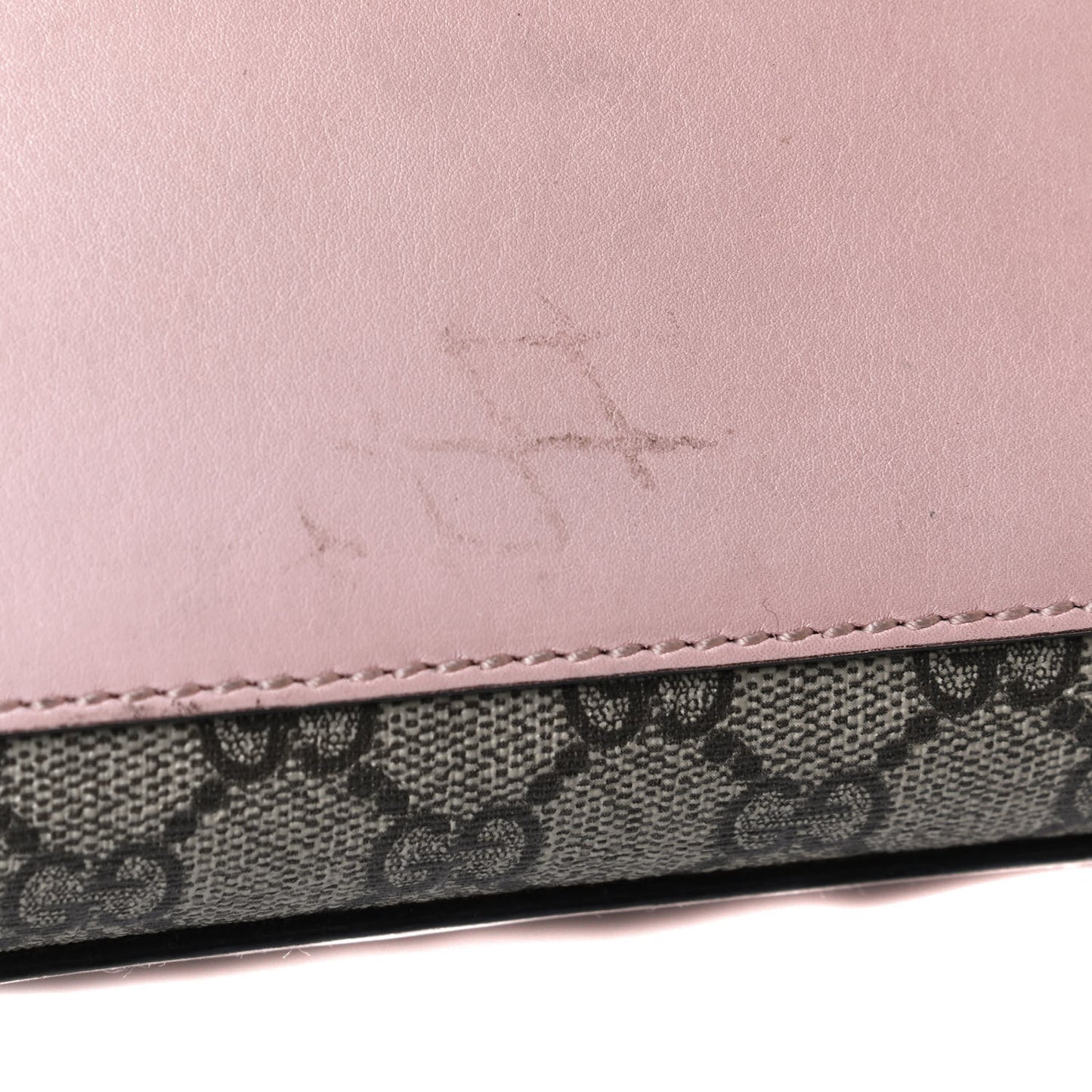 GG Supreme Monogram Calfskin Medium Padlock Shoulder Bag Beige Perfect Pink