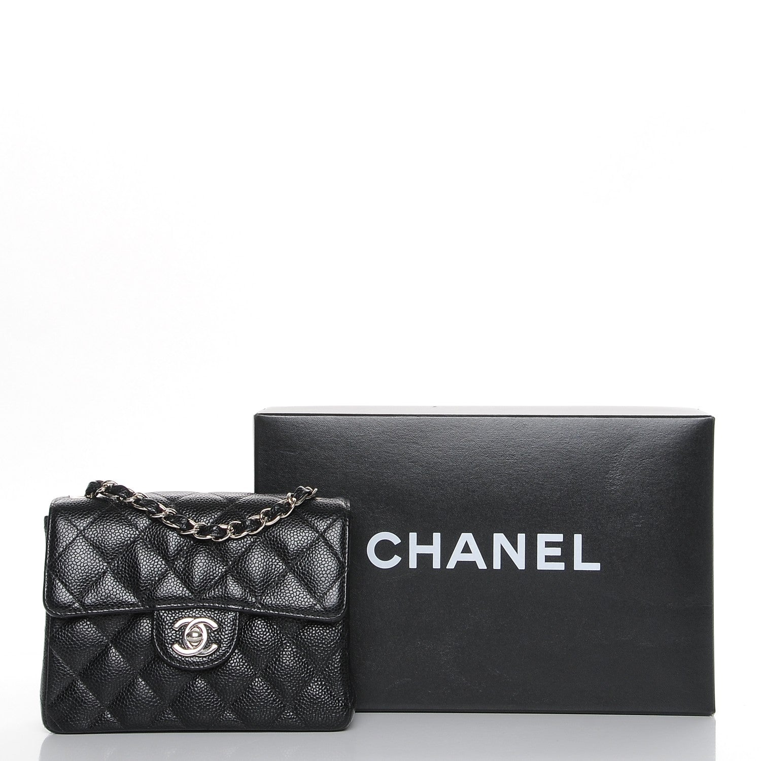 Chanel Caviar Quilted Mini Square Flap Black 8 of 8
