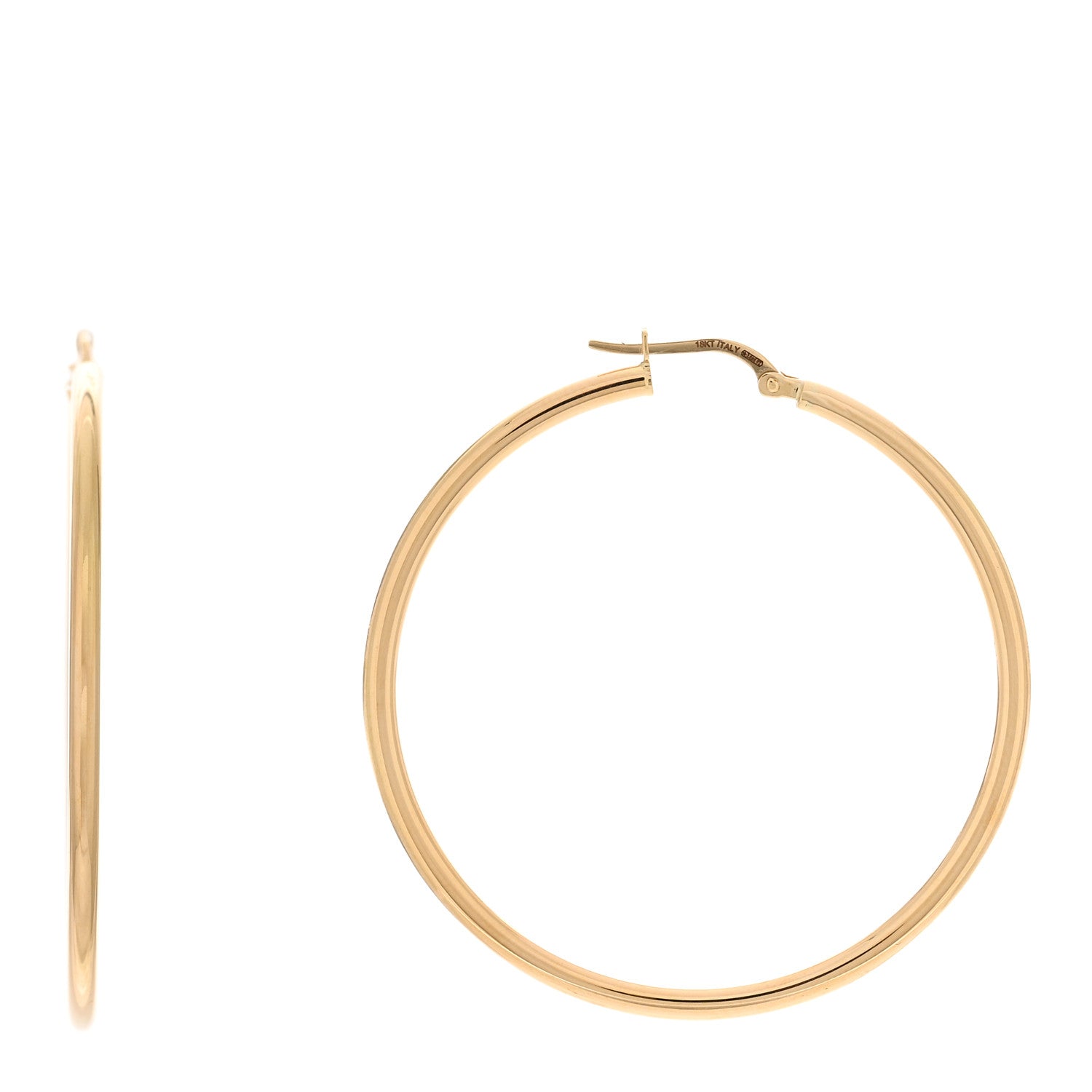 Roberto Coin 18K Yellow Gold 45mm Hoop Earrings 1 of 4