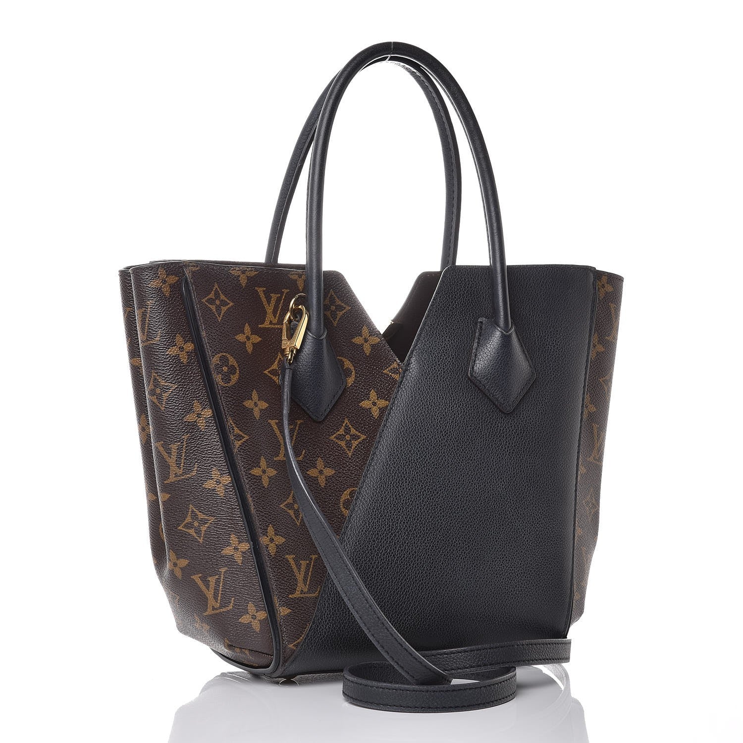 Louis Vuitton Calfskin Monogram Kimono Tote PM Black 4 of 11