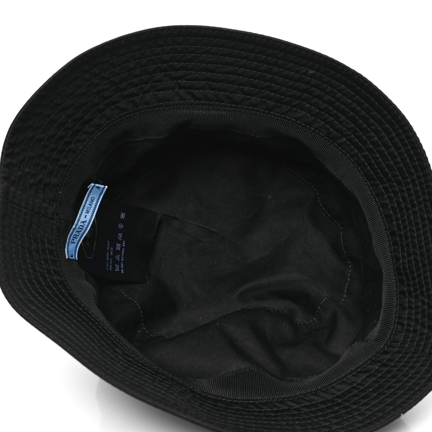 Re-Nylon Metal Triangle Logo Womens Bucket Hat M Black