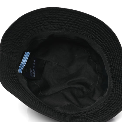 Prada Re-Nylon Metal Triangle Logo Womens Bucket Hat M Black 7 of 8