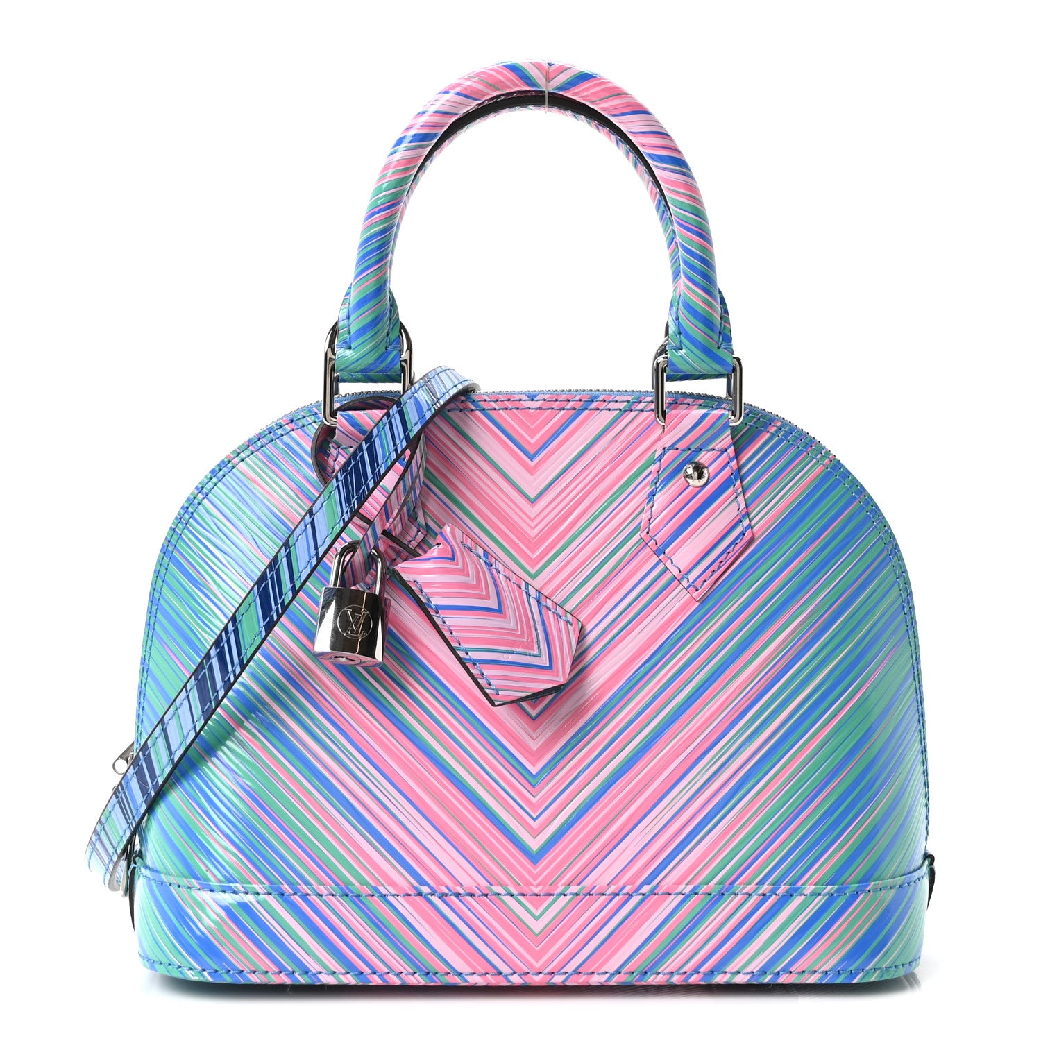 Louis Vuitton Epi Tropical Alma BB Blue Rose 1 of 9