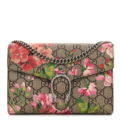 Gucci GG Supreme Monogram Blooms Mini Dionysus Chain Wallet Beige Multicolor Dry Rose 1 of 11