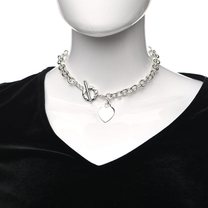 Tiffany Sterling Silver Heart Tag Toggle Necklace 2 of 4