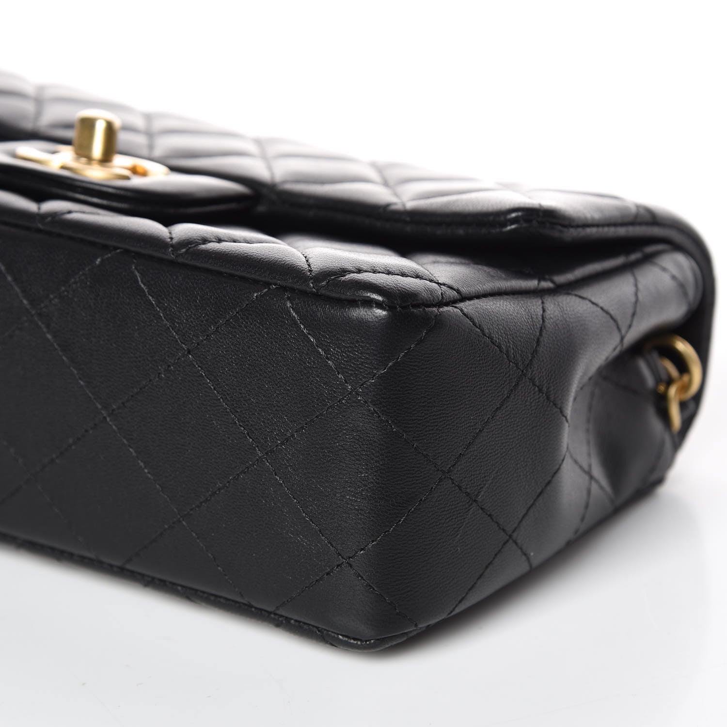 Chanel Lambskin Quilted Mini Rectangular Flap Black 6 of 10