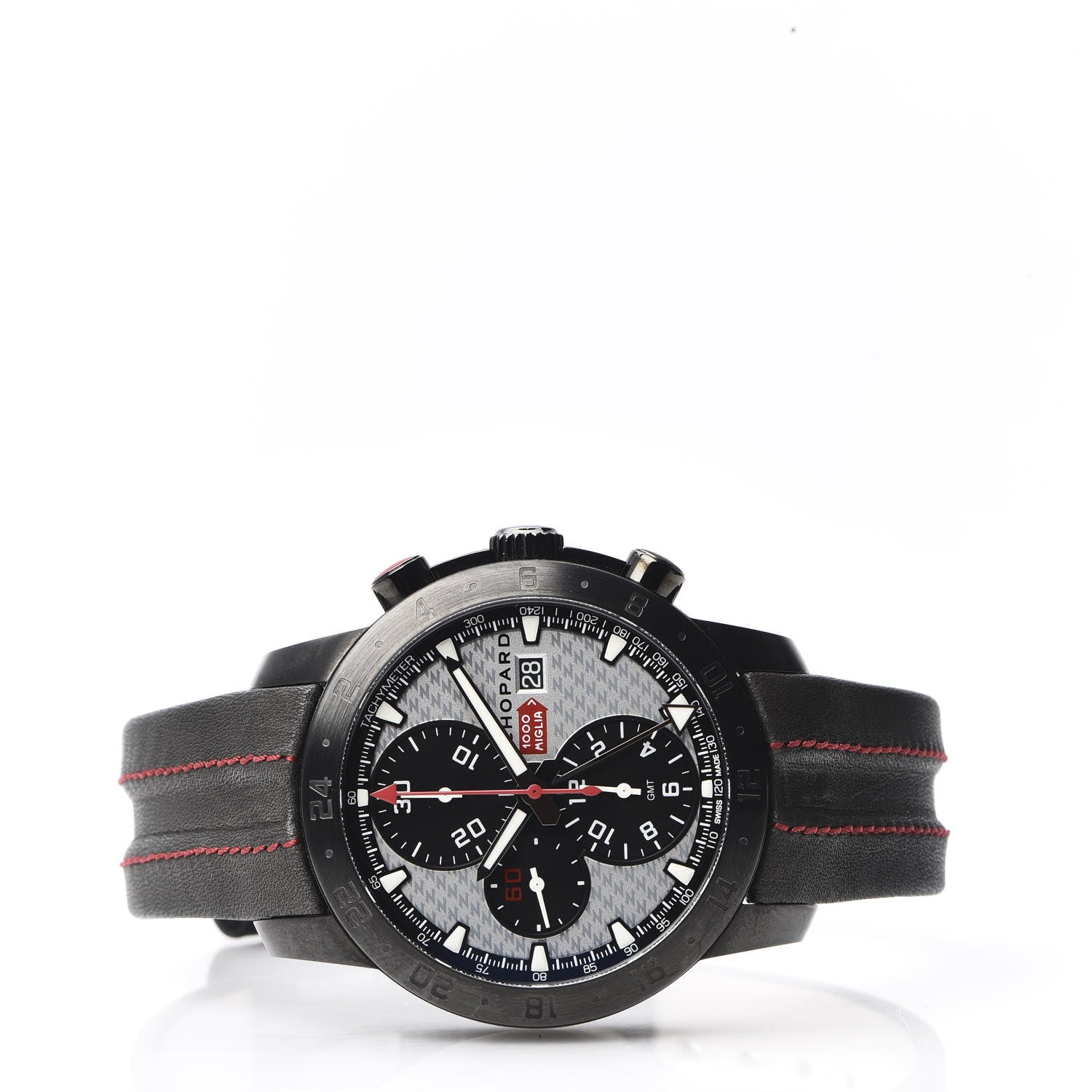 Chopard Stainless Steel Calfskin 42mm Mille Miglia Zagato Chronograph Automatic Watch Black 3 of 10