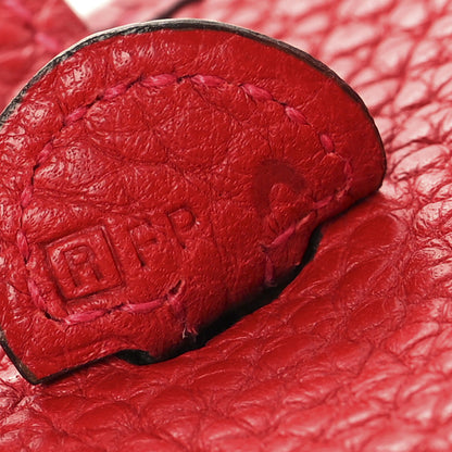 Hermes Taurillon Clemence Amazone Evelyne TPM Rouge Casaque Crevette 7 of 10