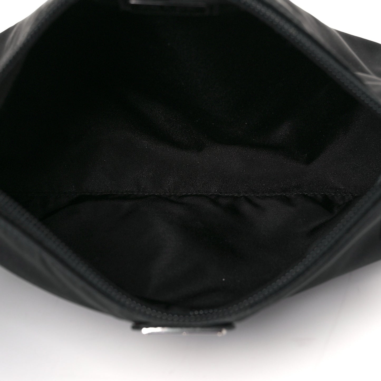 Nylon Tessuto Cosmetic Pouch Black