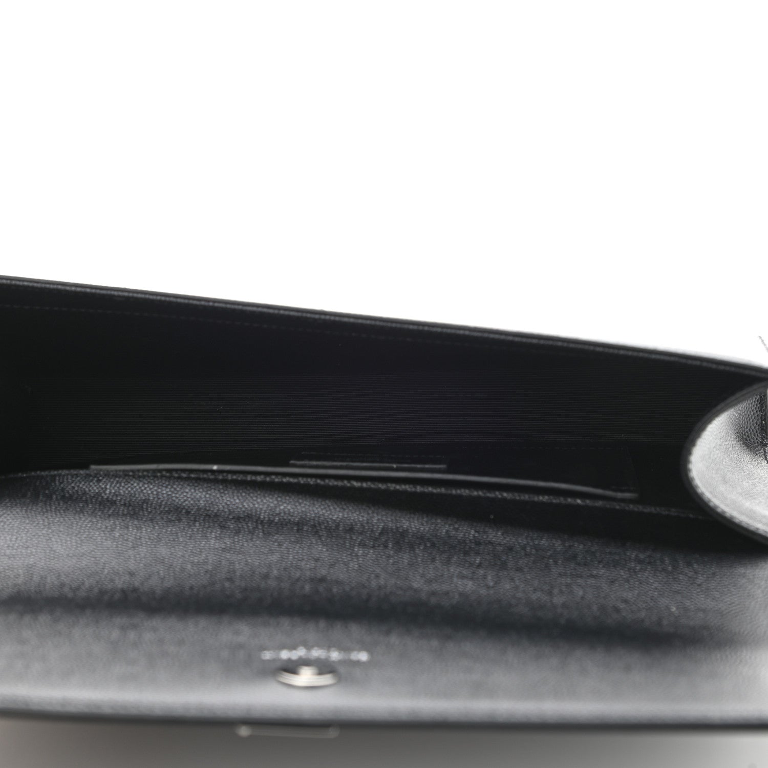 Saint Laurent Grain De Poudre Monogram Cassandre Clutch Black 5 of 7