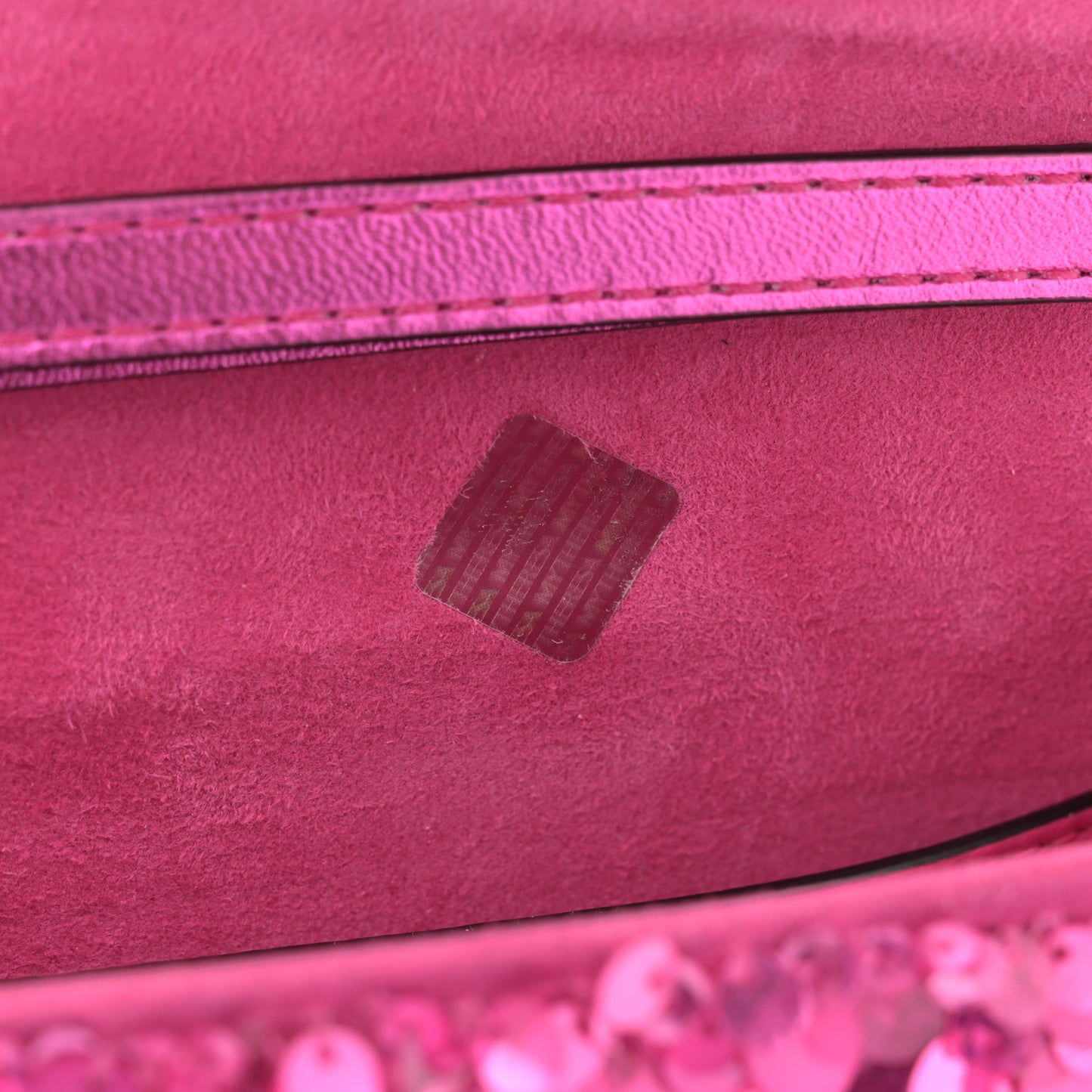 Sequin Vlogo Embroidered Small Loco Shoulder Bag Pink PP