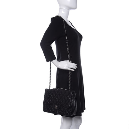 Chanel Lambskin Quilted Jumbo Single Flap Black 2 of 19