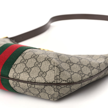 Gucci GG Supreme Monogram Web Small Ophidia Half Moon Hobo Brown 10 of 14