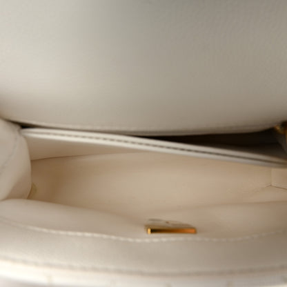 Chanel Caviar Quilted Extra Mini Coco Handle Flap White 5 of 12