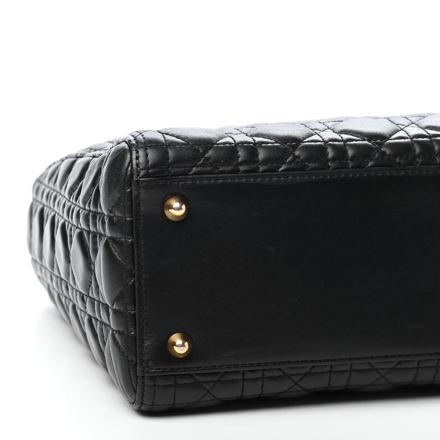 Christian Dior Lambskin Cannage Large Lady Dior Black 8 of 9