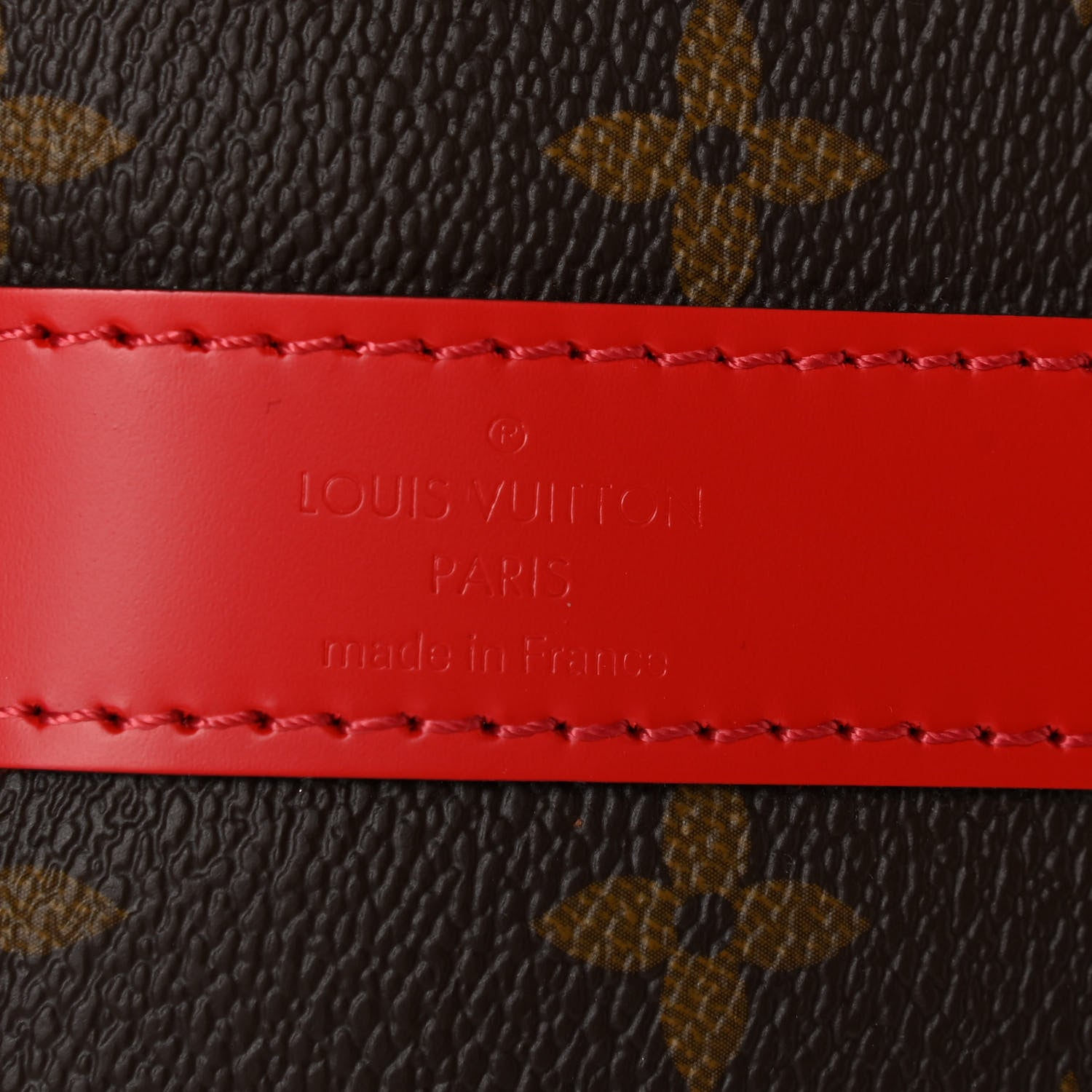 Louis Vuitton Calfskin Monogram Keepall Bandouliere 50 Coquelicot 6 of 8