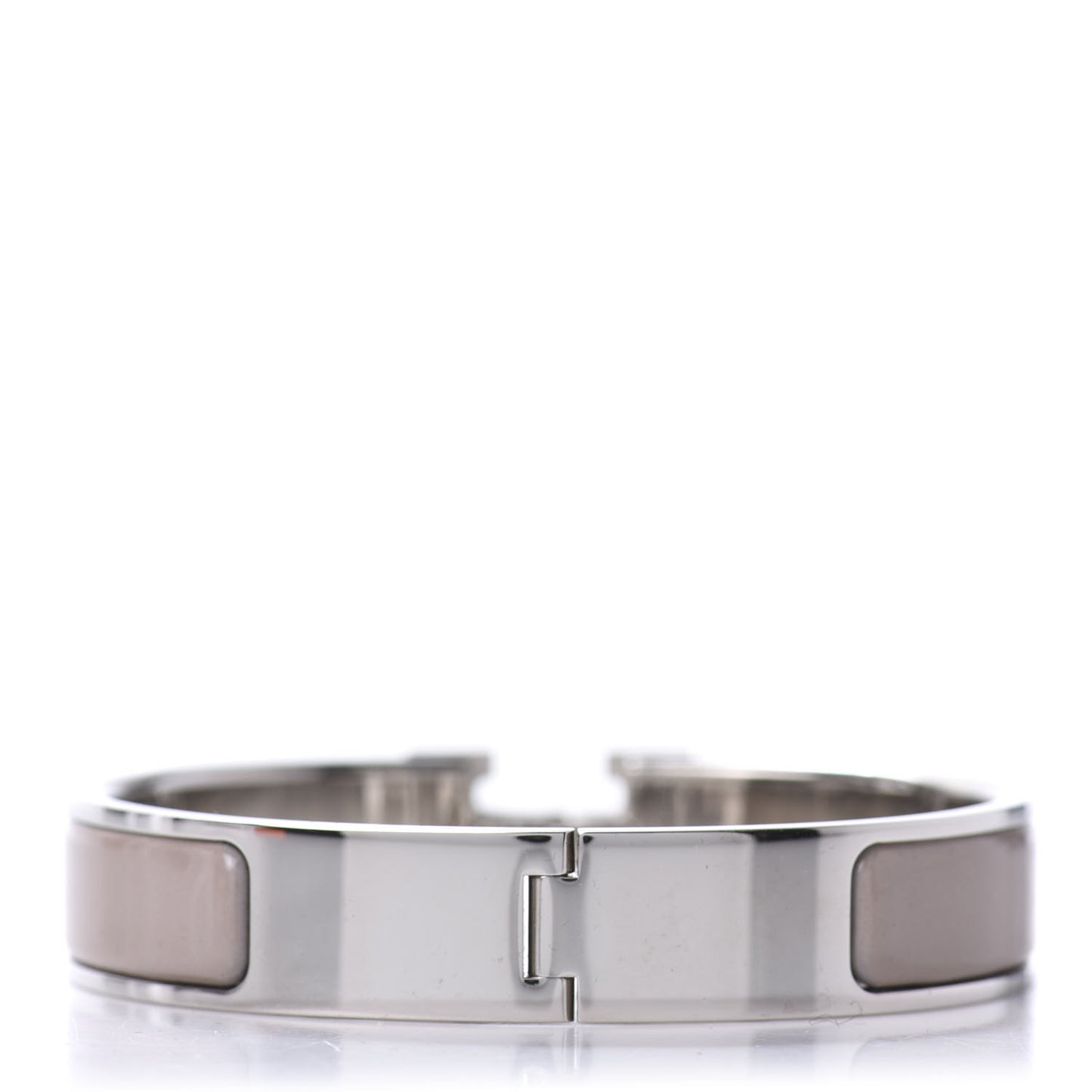 Enamel Narrow Clic Clac H Bracelet PM Marron Glace