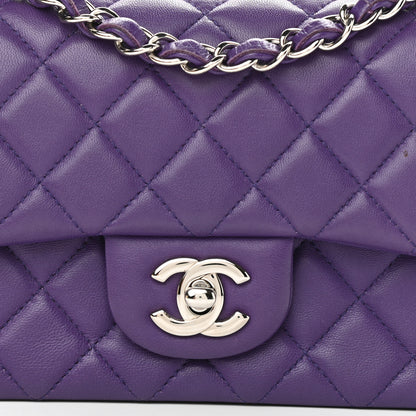 Chanel Lambskin Quilted Mini Rectangular Flap Purple 8 of 14