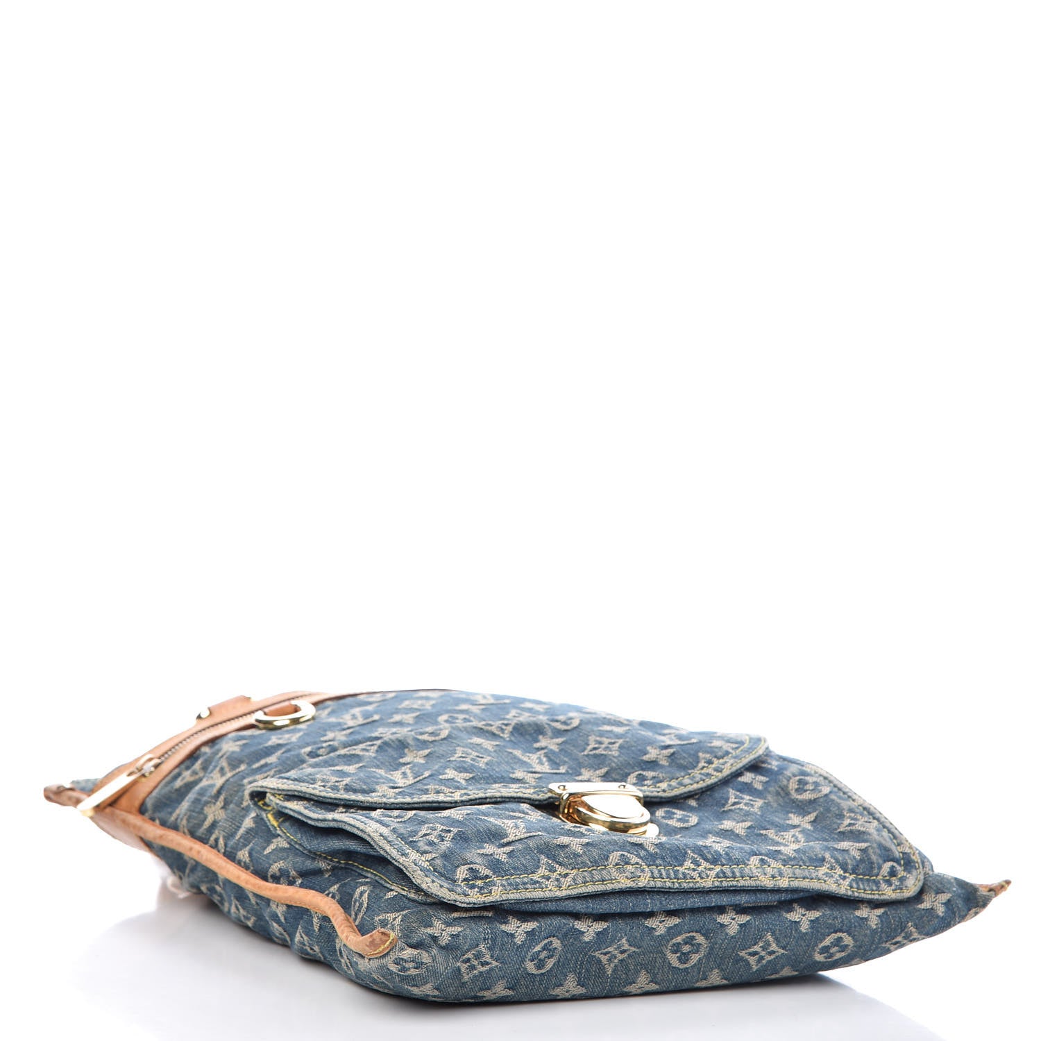 Louis Vuitton Monogram Denim Sac Plat Blue 4 of 14