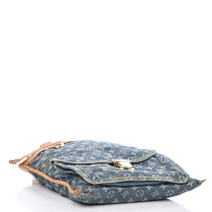 Louis Vuitton Monogram Denim Sac Plat Blue 4 of 14