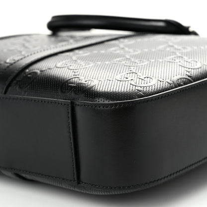 Gucci Calfskin GG Tennis Embossed Briefcase Black 10 of 10