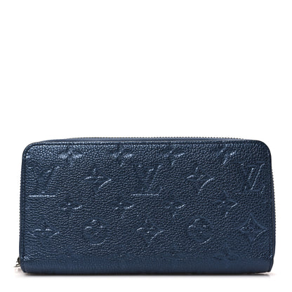 Louis Vuitton Metallic Empreinte Monogram Zippy Wallet Navy Nacre 1 of 6
