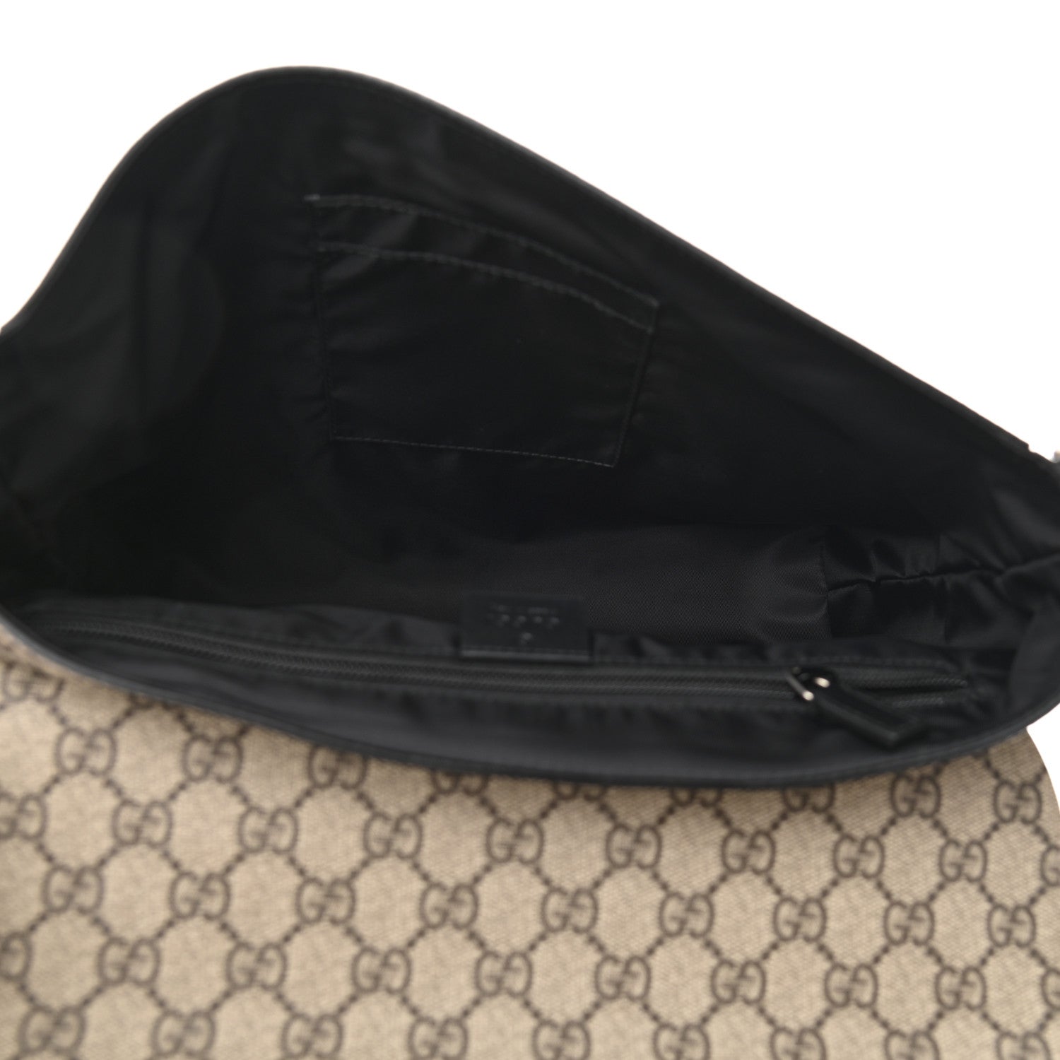 Gucci GG Supreme Monogram Web Flap Messenger Bag Black 6 of 11