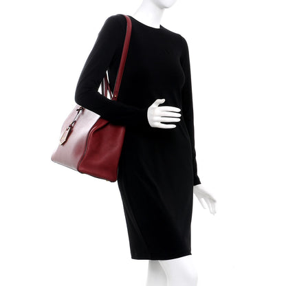 Fendi Vitello Elite Regular 2Jours Tote Rosso Scuro Ciliegia 2 of 10