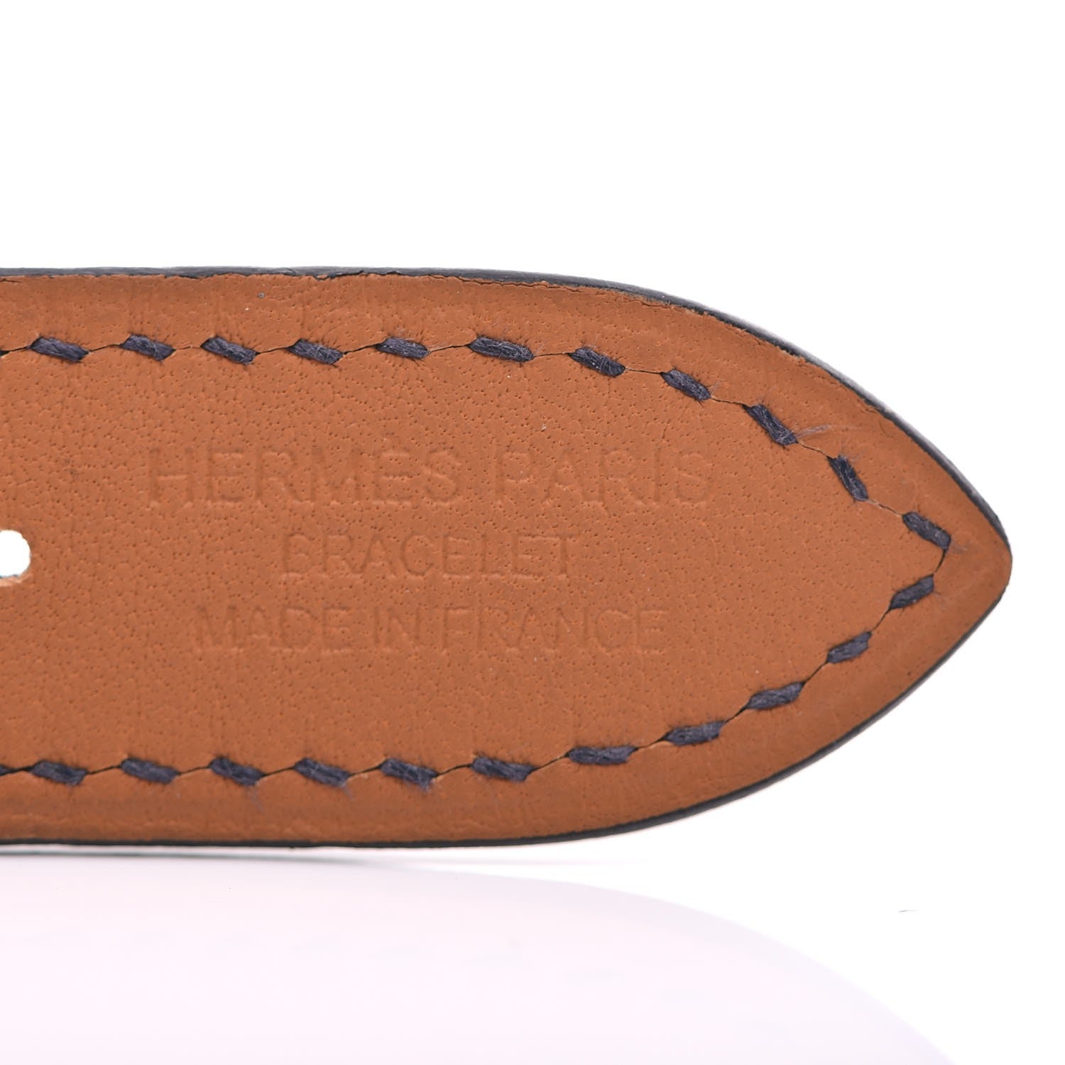 Hermes Barenia Eperon D'Or 38mm Apple Watch Single Tour Band Marine 5 of 5