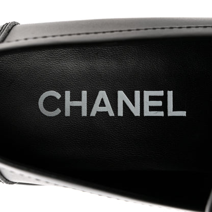 Chanel Calfskin CC Platform Loafers 37 Black 8 of 12