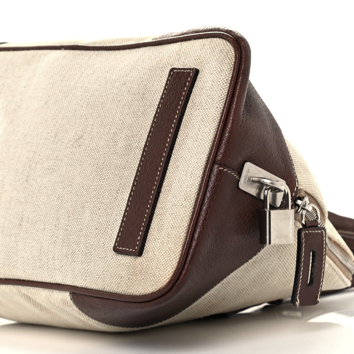 Prada Canapa Cinghiale Frame Bowler Brown 11 of 12