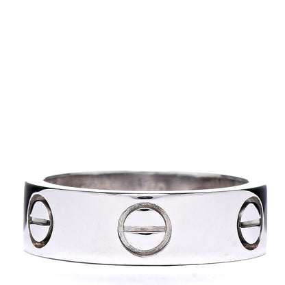 Cartier 18K White Gold 5.5mm LOVE Ring 50 5.25 1 of 5