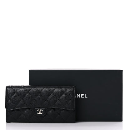 Chanel Caviar Quilted Large Flap Wallet Black 12 of 12