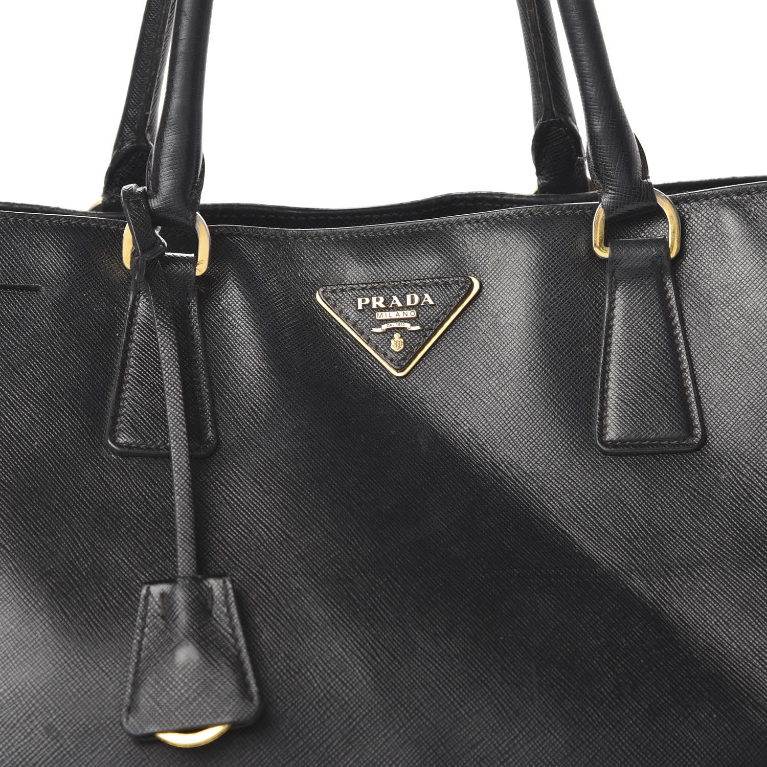 Prada Saffiano Lux Large Tote Black 9 of 12