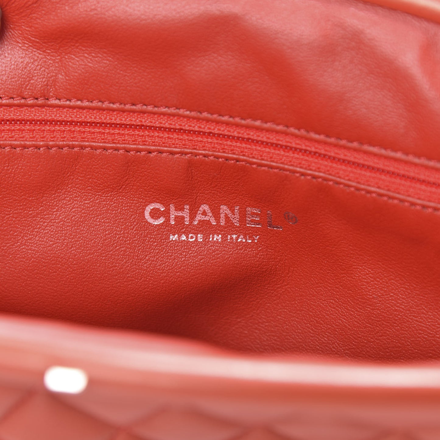 Lambskin Quilted Timeless Clutch Red