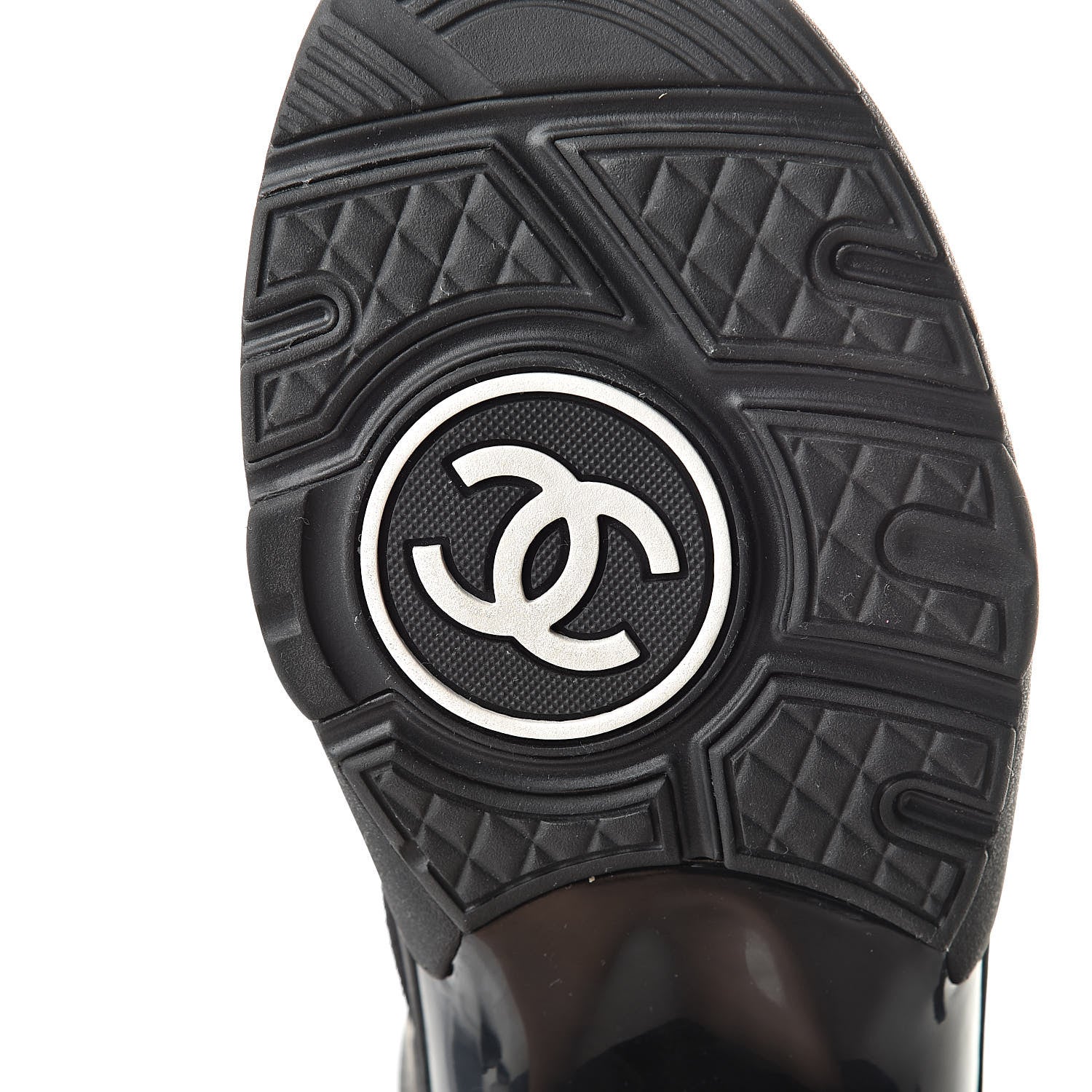 Chanel Toile Suede Calfskin CC Sneakers 36.5 Black 6 of 7